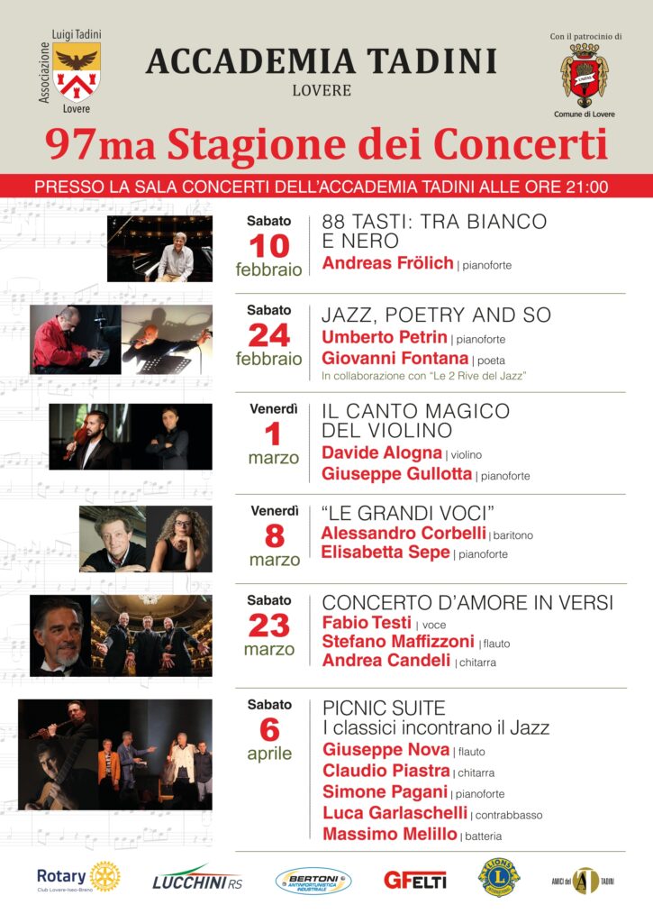 97^ Stagione dei Concerti dell'Accademia Tadini di Lovere